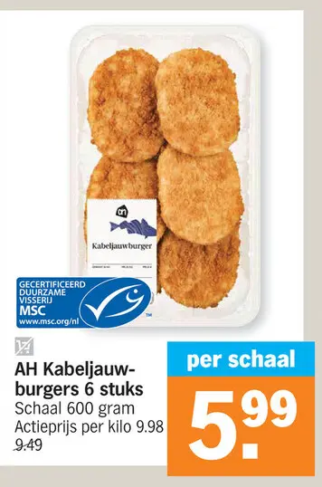 Promotie: Kabeljauwburgers