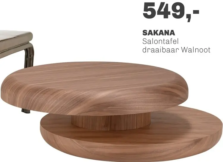 Aanbieding: Sakana Salontafel draaibaar