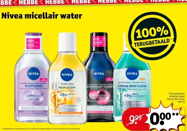 Aanbieding: Nivea micellair water