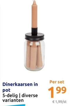 Aanbieding: Dinerkaarsen in pot