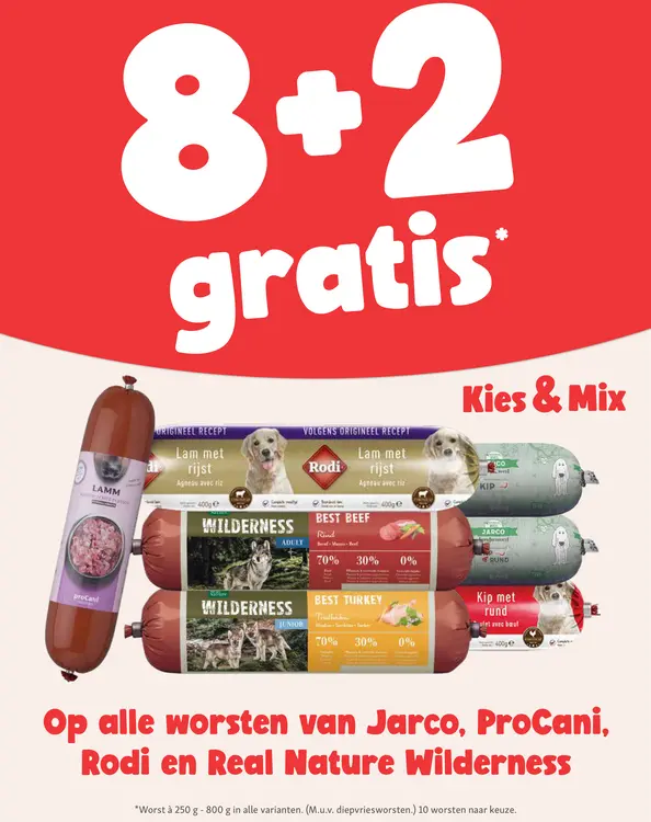 Aanbieding: Jarco, ProCani, Rodi & Real Nature Wilderness Worsten