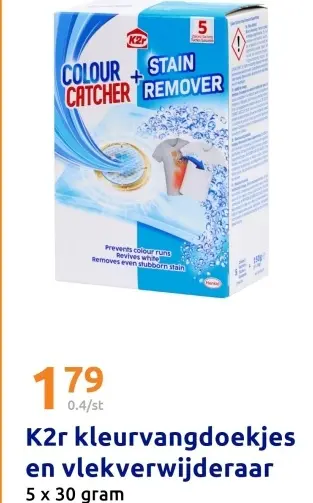 Aanbieding: kleurvangdoekjes en vlekverwijderaar