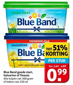 Aanbieding: Blue Band goede start, halvarine of finesse