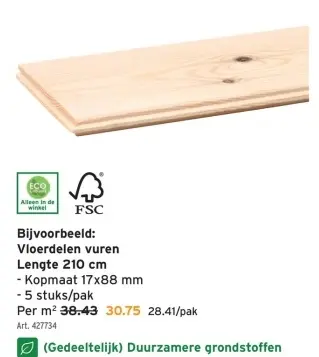 Promotie: Vloerdelen vuren