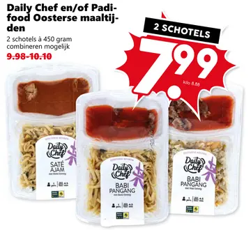 Aanbieding: Daily Chef en/of Padifood Oosterse maaltijden