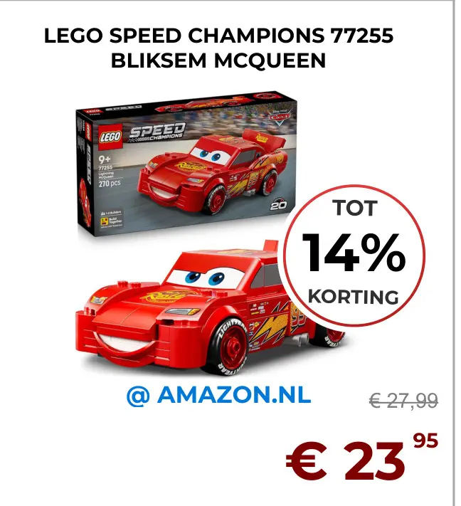 Aanbieding: Lego speed champions bliksem mcqueen