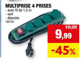 Offre: Multiprise 4 prises