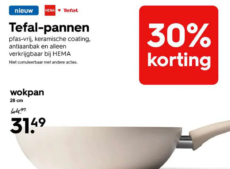Promotie: Tefal-pannen wokpan