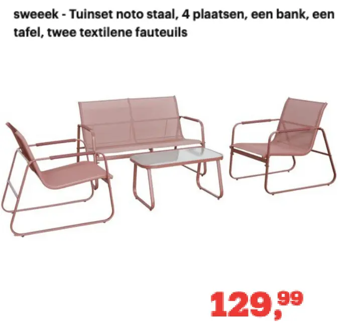Promotie: Tuinset noto staal