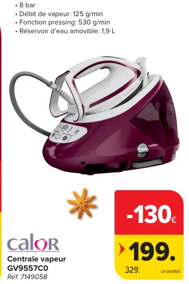 Offre: Centrale vapeur GV9557C0