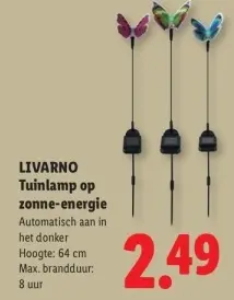 Aanbieding: Tuinlamp op zonne-energie