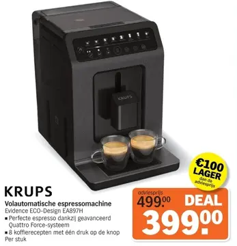 Aanbieding: Volautomatische espressomachine Evidence ECO-Design
