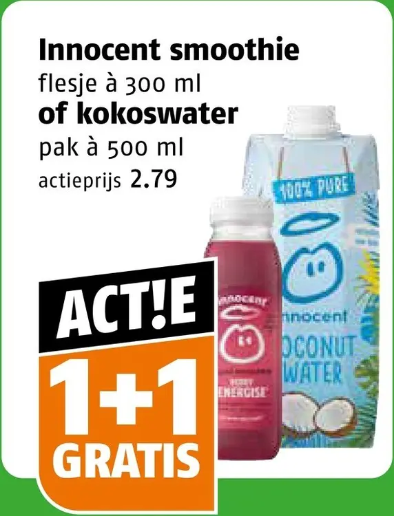 Aanbieding: Smoothie of kokoswater