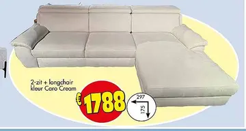 Aanbieding: 2-zit + longchair