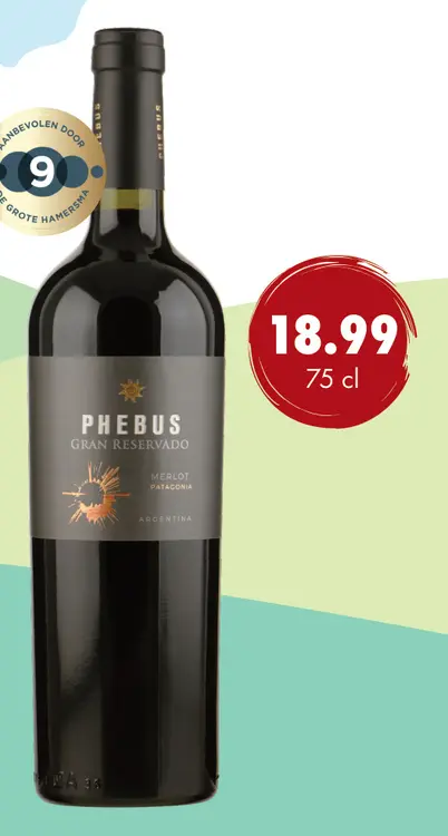 Aanbieding: Phebus Gran Reservado Patagonia Merlot