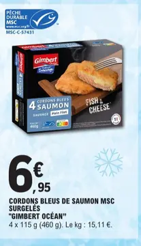 Offre: Cordons bleus de saumon msc surgelés