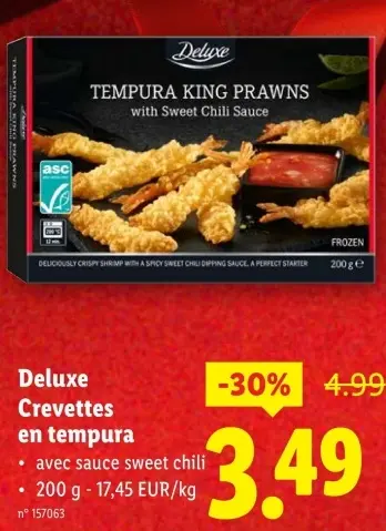 Offre: Crevettes en tempura