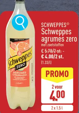 Aanbieding: Schweppes agrumes zero