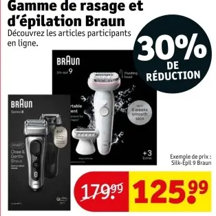 Offre: Gamme de rasage et d'épilation Braun