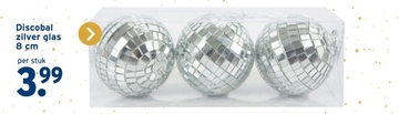 Aanbieding: Discobal zilver glas