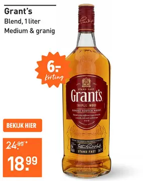 Aanbieding: Grant's 100CL Whisky
