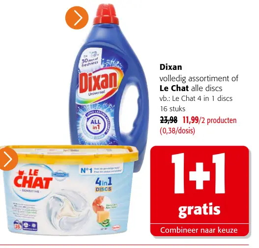 Promotie: Dixan volledig assortiment of Le Chat 