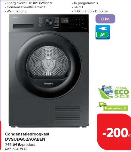 Aanbieding: Condensatiedroogkast DV9UDG52A0ABEN