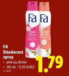 Offre: Déodorant spray