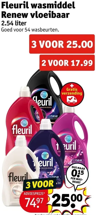 Aanbieding: Fleuril wasmiddel Renew vloeibaar