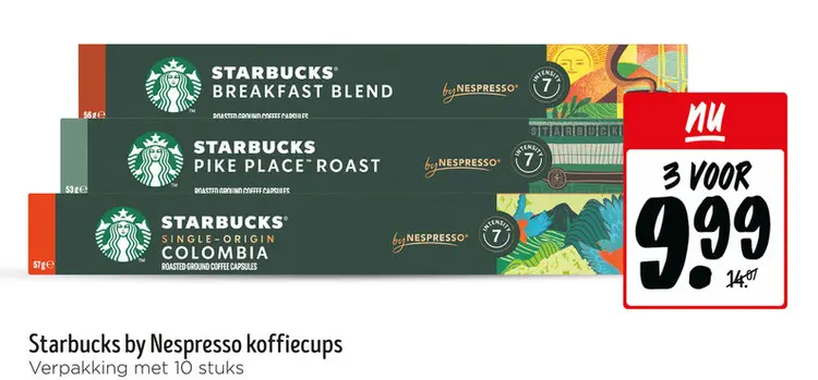 Aanbieding: Starbucks by Nespresso koffiecups