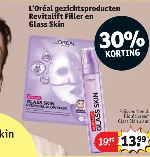 Promotie: gezichtsproducten Revitalift Filler en Glass 