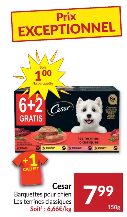 Offre: Barquettes pour chien Les terrines classiques