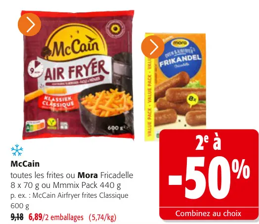 Offre: Toutes les frites ou Fricadelle
