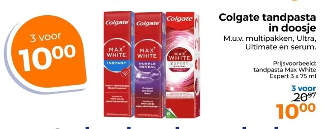 Aanbieding: Colgate tandpasta in doosje