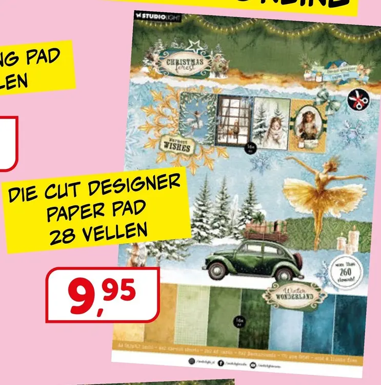 Aanbieding: Die cut designer paper pad
