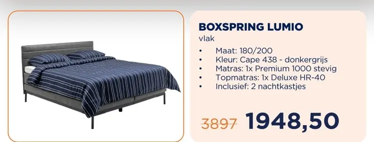 Aanbieding: Boxspring lumio