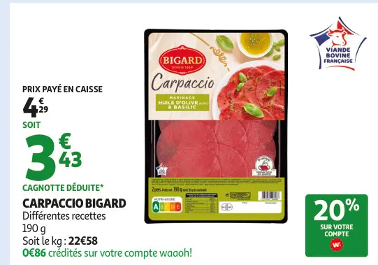 Promotie: Carpaccio BIGARD