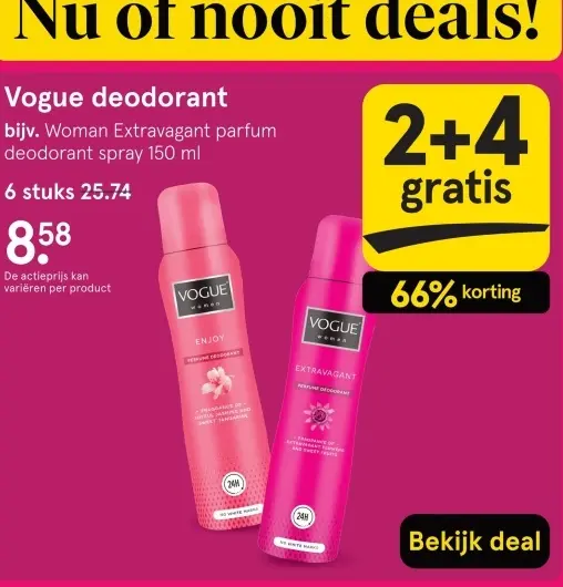 Aanbieding: Vogue deodorant