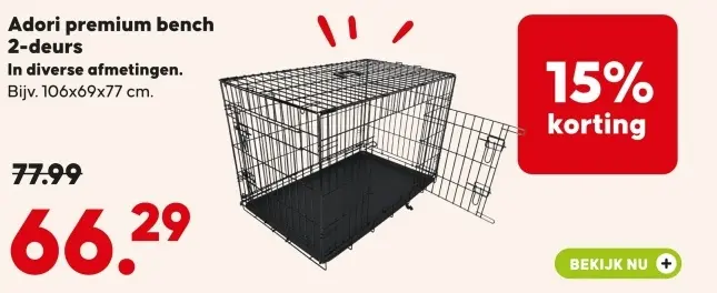 Aanbieding: Adori premium bench 2-deurs
