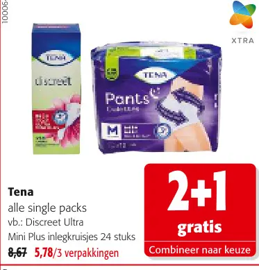 Promotie: TENA alle single packs