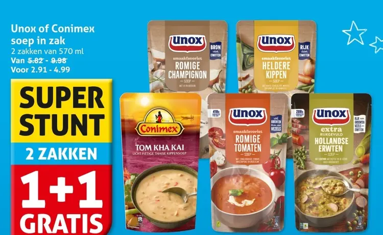 Aanbieding: soep in zak