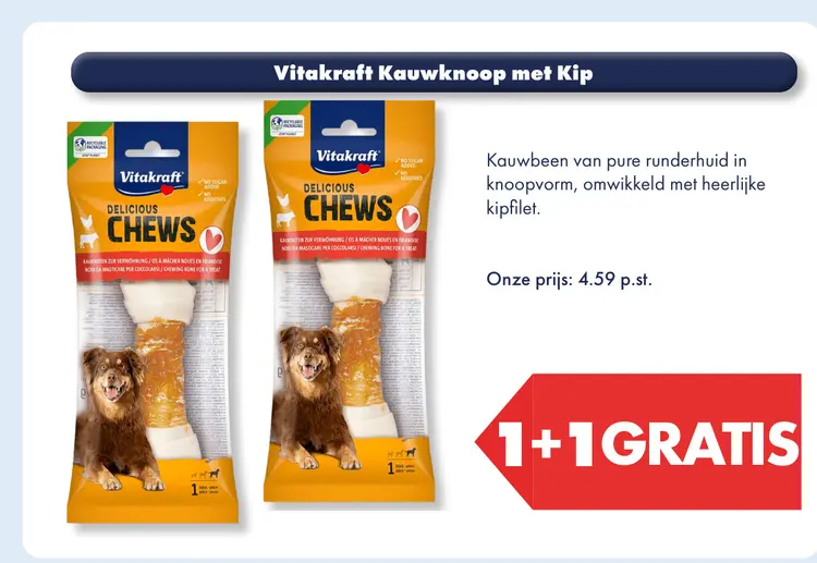 Aanbieding: Vitakraft Kauwknoop met Kip
