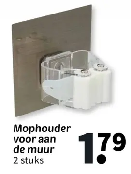 Aanbieding: Mophouder voor aan de muur