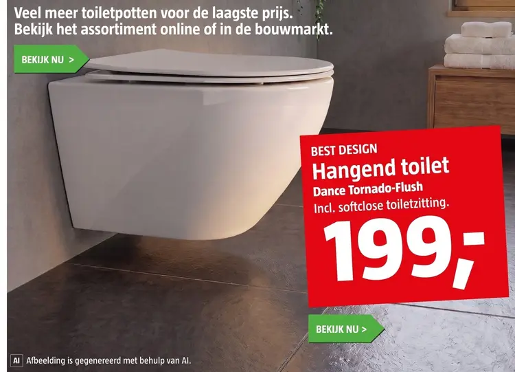 Aanbieding: Hangend toilet