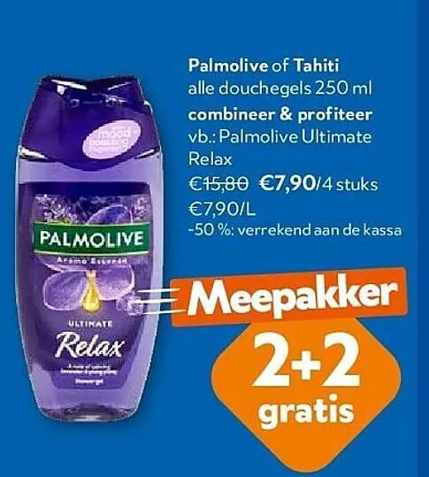 Promotie: Palmolive of Tahiti alle douchegels