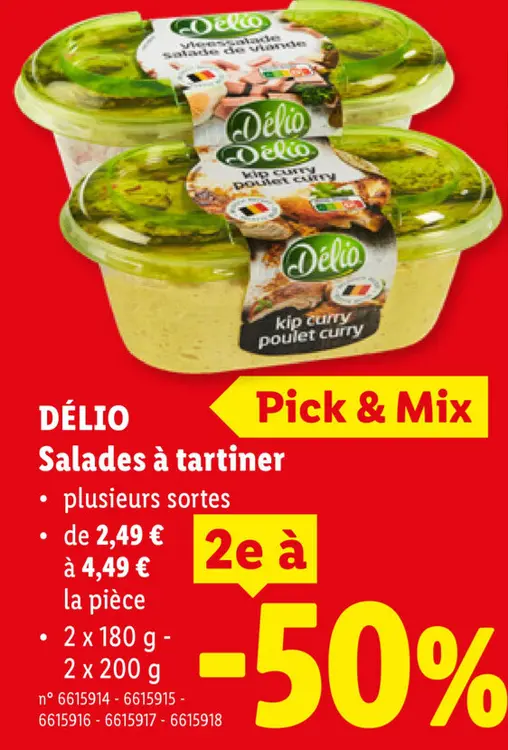 Offre: Salades à tartiner