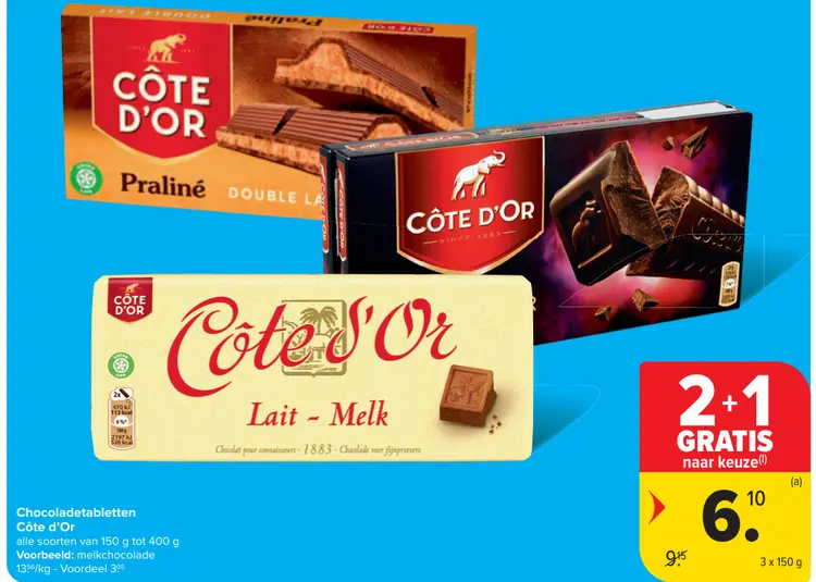Promotie: Chocoladetabletten
