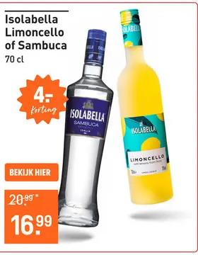 Aanbieding: Isolabella Limoncello 70CL Likeuren