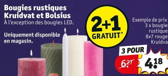 Offre: Bougies rustiques