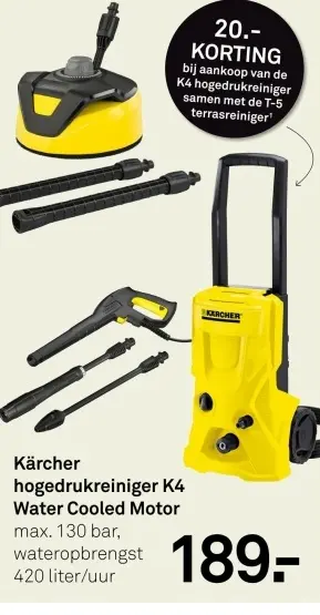Aanbieding: Hogedrukreiniger K4 Water Cooled Motor